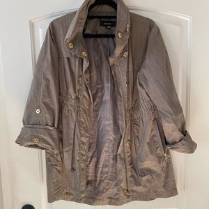 SINCHED WAISTE JACKET WITH 3/4 SLEEVES